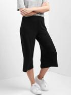 Gap Women Softspun Wide Leg Crop Pants - Black