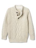 Gap Cozy Cable Mockneck Sweater - Oatmeal Heather