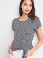 Gap Women Stripe Wrap Belt Tee - Dark Night