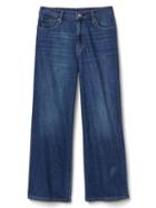 Gap Women High Rise Wide Leg Jeans - Medium Indigo