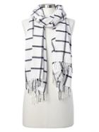 Gap Women Cozy Modal Plaid Scarf - Off White