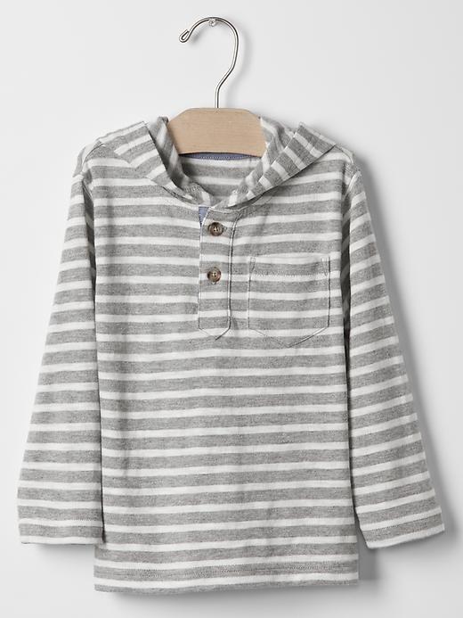 Gap Stripe Pocket Hoodie - Off White