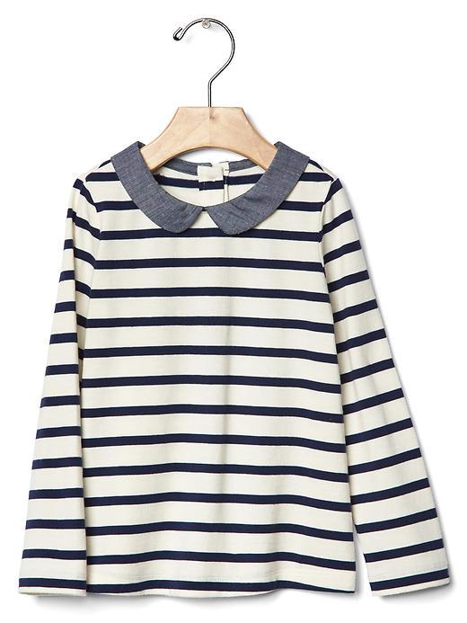 Gap Contrast Collar Stripe Tee - Dark Night