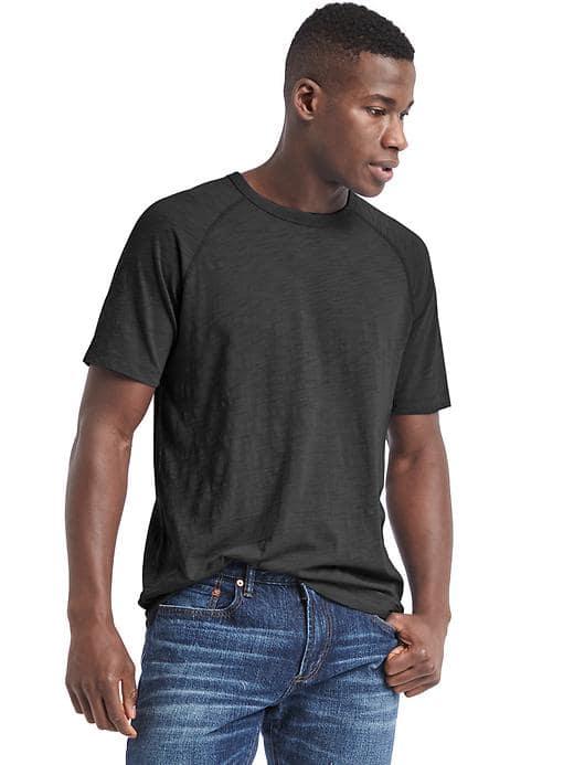 Gap Men Slub Jersey Crewneck Tee - Moonless Night