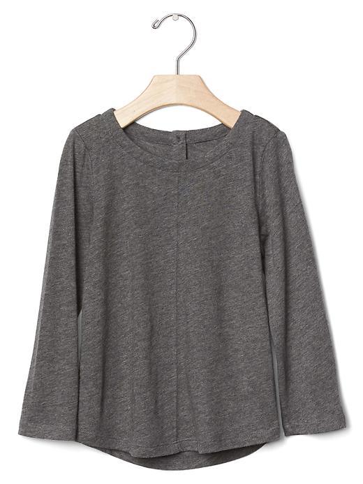 Gap Luxe Hi Lo Seam Tee - Sparkle Heather Gray