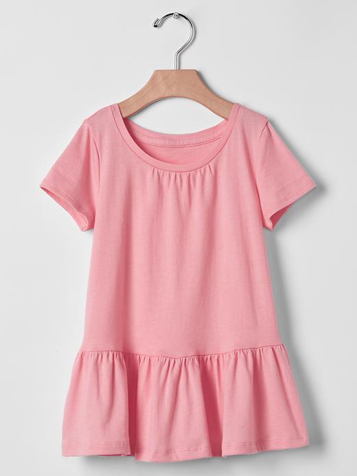 Gap Solid Peplum Tunic - Coral Frost