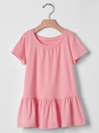 Gap Solid Peplum Tunic - Coral Frost