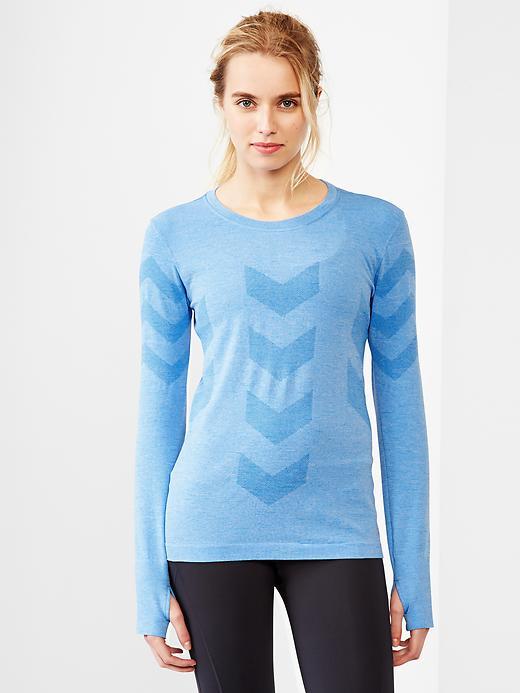 Gap Women Gapfit Motion Long Sleeve Moto Top - Barclay Blue