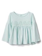 Gap Floral Crochet Waist Bell Tee - Stillwater