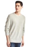 Gap Textured Crew Sweater - Gray