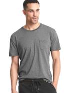 Gap Men Vintage Wash T Shirt - Charcoal Gray