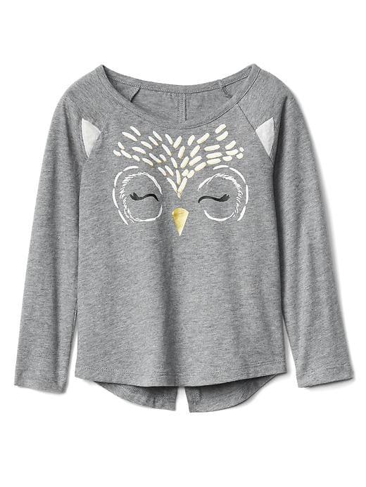 Gap Foil Animal Hi Lo Tee - Owls