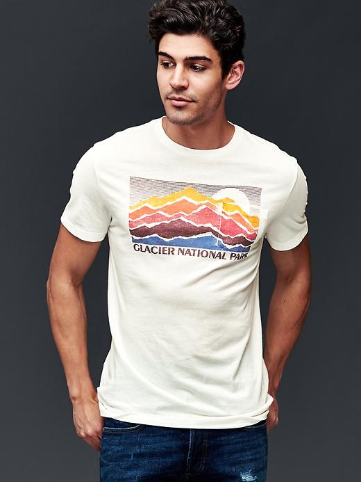 Gap Men Glacier Graphic Tee - New Off White