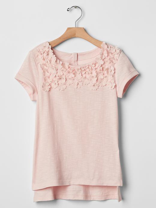 Gap Floral Neckline Tee - Pink Cameo