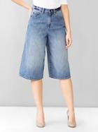 Gap Women 1969 Wide Leg Denim Culottes - Medium Indigo