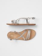 Gap Glitter Crisscross Sandals - Silver