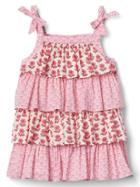 Gap Floral Tier Bow Dress - Sugar Pink