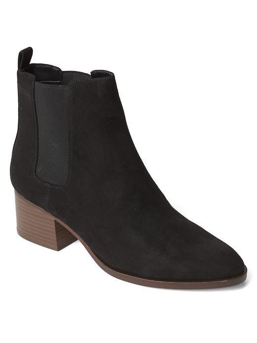 Gap Women Suede Chelsea Boots - Black Ink