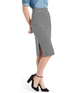 Gap Women Ponte Pencil Skirt - Black & White Stripe