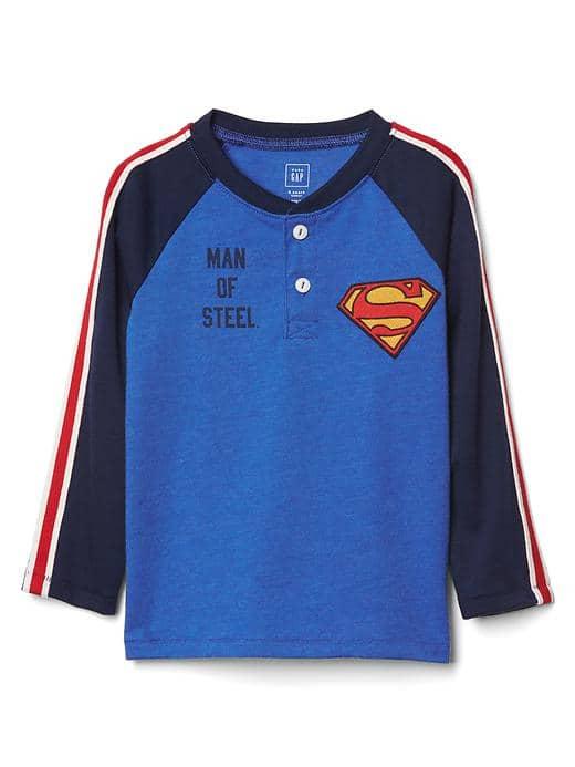 Gap Babygap &#124 Dc Superhero Athletic Henley - Bristol Blue