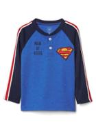 Gap Babygap &#124 Dc Superhero Athletic Henley - Bristol Blue