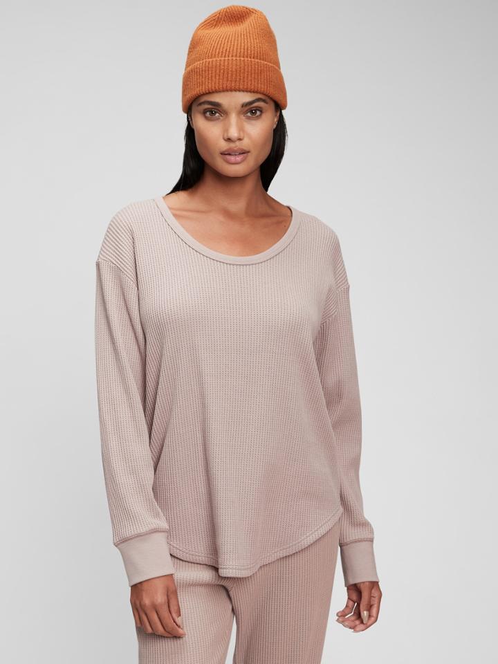 Waffle-knit Tunic T-shirt