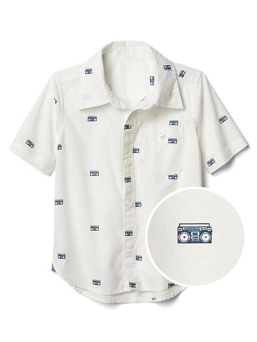 Gap Women Boombox Short Sleeve Shirt - Off White