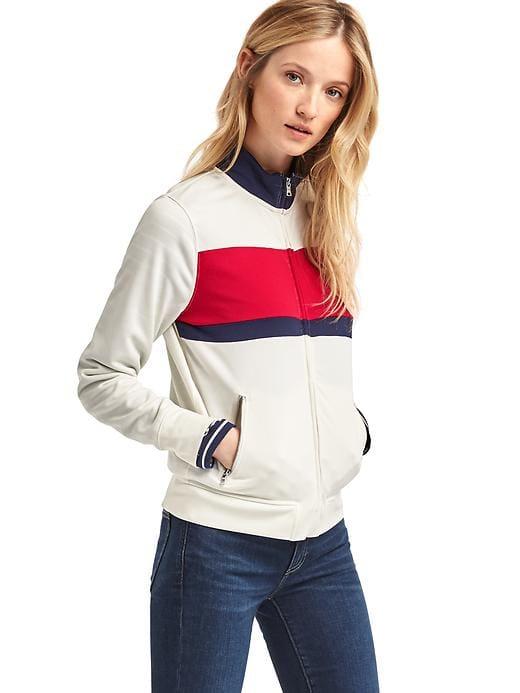 Gap Women Colorblock Track Jacket - Snow Cap
