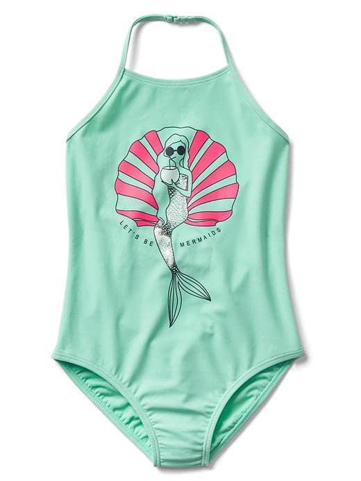 Gap Women Embellished Mermaid Swim One Piece - Aqua Tide