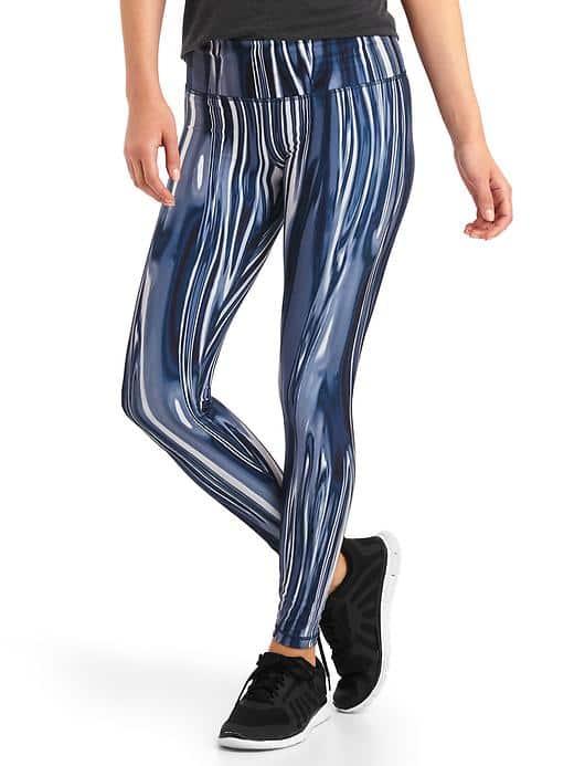 Gap Women Gapfit Blackout Gfast Marble Leggings - Chrome Print Grey