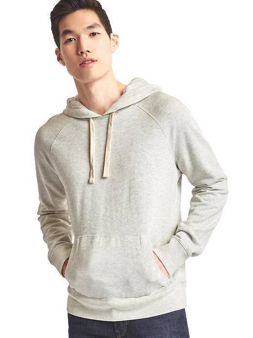 Gap Men End On End Pullover Hoodie - New Heather Grey