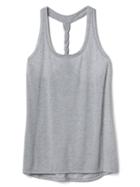 Gap Women Breathe Air Twist Back Tank - Cool Gray