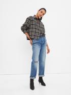 Cropped Flannel Shirt