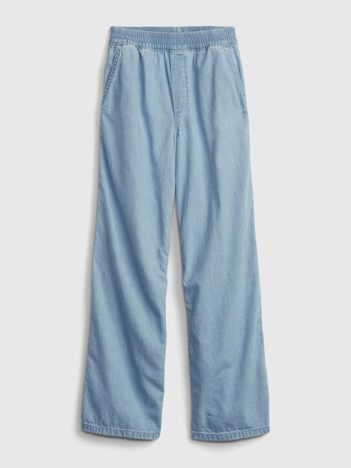 Kids Pull-on Denim Pants With Washwell