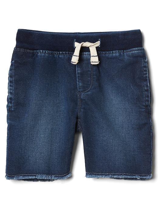Gap Super Soft Denim Jogger Shorts - Dark Wash