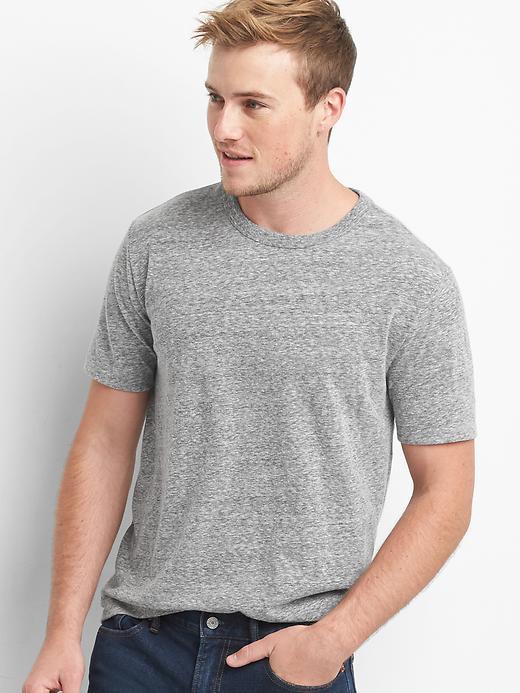 Gap Women Slub Jersey Crewneck Tee - New Heather Grey