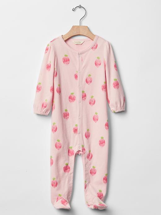 Gap Organic Fruit Footed One Piece - Strawberry