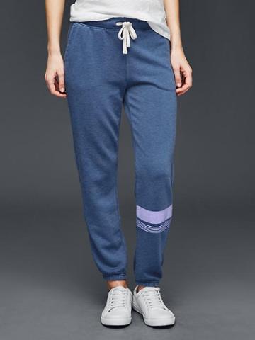 Gap Women Sun Wash Active Stripe Sweats - True Indigo