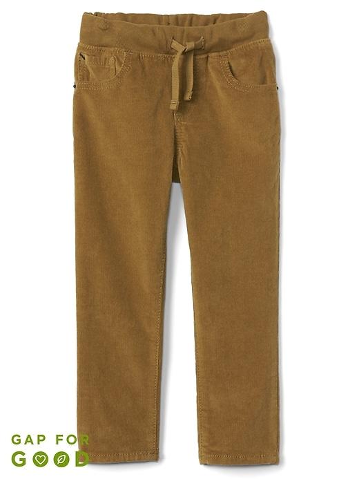 Gap Pull On Slim Fit Cords - Cream Caramel