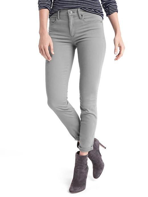 Gap Women Stretch 1969 Sateen True Skinny Ankle Jeans - Grey Area