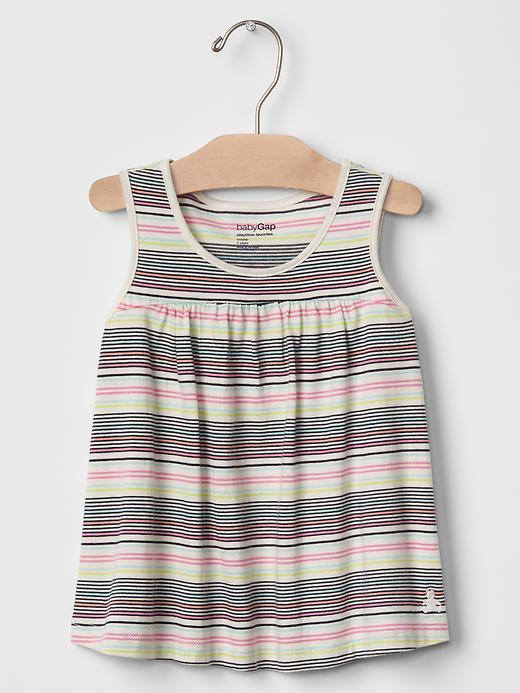 Gap Print Shirred Tank - Multi Stripe