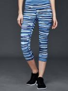 Gap Women Gfast Print Capris - Light Blue/navy