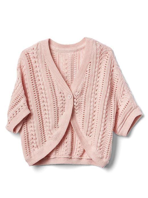 Gap Open Stitch Cocoon Cardigan - Pink Heather
