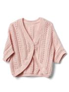 Gap Open Stitch Cocoon Cardigan - Pink Heather