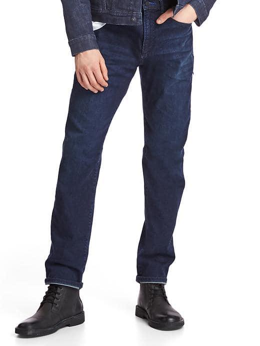 Gap Men Technical Slim 6 Pocket Jeans - Indigo Denim