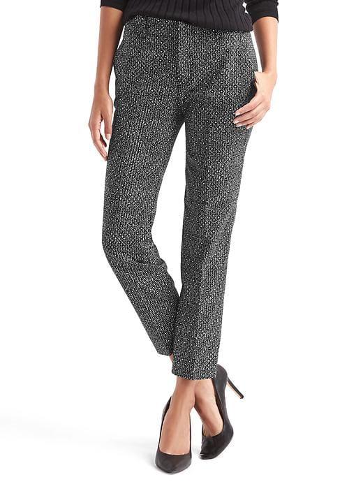 Gap Slim Crop Pants - Black Print