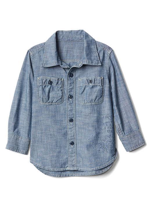Gap 1969 Heritage Chambray Shirt - Denim