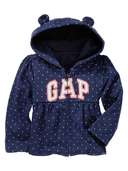 Gap Bear Arch Logo Hoodie - Heather Blue