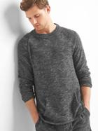 Gap Women Brushed Terry Crew Sweatshirt - Charcoal Heather
