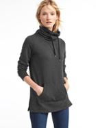 Gap Women Funnel Neck Pullover - Charcoal Heather